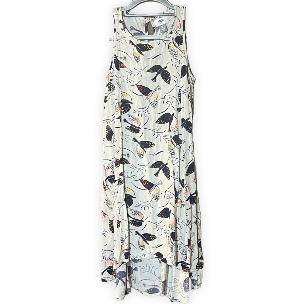 Old Navy girls sundress. White dress with birds. Large (10-12)